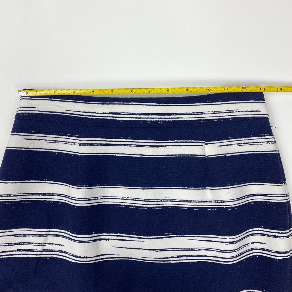 Zara Basic Collection Navy Blue White Striped Pen… - image 4